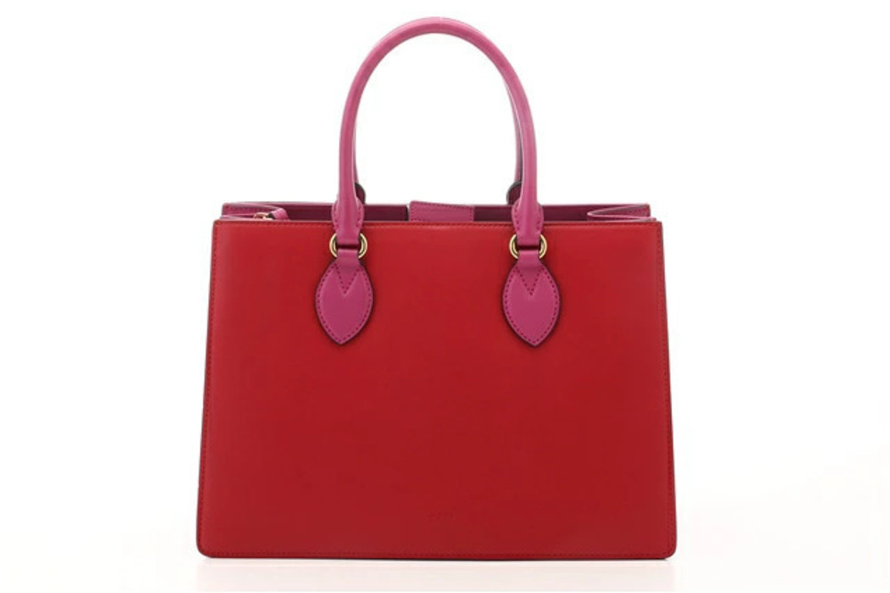 Gucci Tote Bag Calfskin Red Pink